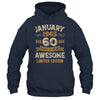 60 Years Awesome Vintage January 1965 60th Birthday Shirt & Hoodie | siriusteestore