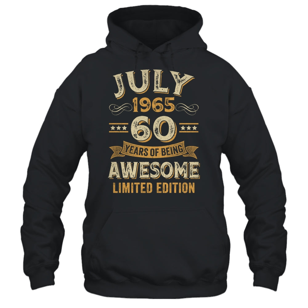 60 Years Awesome Vintage July 1965 60th Birthday Shirt & Hoodie | siriusteestore