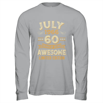 60 Years Awesome Vintage July 1966 60th Birthday Shirt & Hoodie | siriusteestore