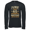 60 Years Awesome Vintage June 1965 60th Birthday Shirt & Hoodie | siriusteestore
