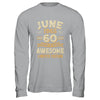 60 Years Awesome Vintage June 1965 60th Birthday Shirt & Hoodie | siriusteestore