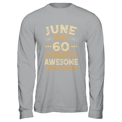 60 Years Awesome Vintage June 1965 60th Birthday Shirt & Hoodie | siriusteestore