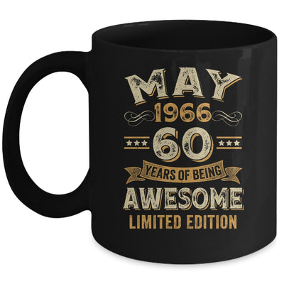 60 Years Awesome Vintage May 1966 60th Birthday Mug | siriusteestore