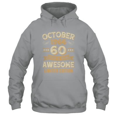 60 Years Awesome Vintage October 1966 60th Birthday Shirt & Hoodie | siriusteestore