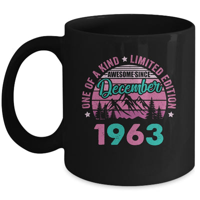 60 Years Old Awesome Since December 1963 60th Birthday Women Mug | siriusteestore