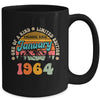 60 Years Old Awesome Since January 1964 60th Birthday Groovy Mug | siriusteestore