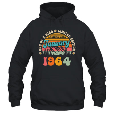 60 Years Old Awesome Since January 1964 60th Birthday Groovy Shirt & Tank Top | siriusteestore