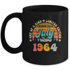 60 Years Old Awesome Since July 1964 60th Birthday Groovy Mug | siriusteestore