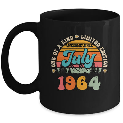 60 Years Old Awesome Since July 1964 60th Birthday Groovy Mug | siriusteestore