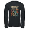 60 Years Old Legendary Since April 1963 60th Birthday Shirt & Hoodie | siriusteestore