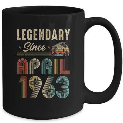 60 Years Old Legendary Since April 1963 60th Birthday Mug | siriusteestore
