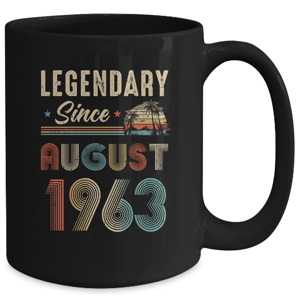 60 Years Old Legendary Since August 1963 60th Birthday Mug | siriusteestore