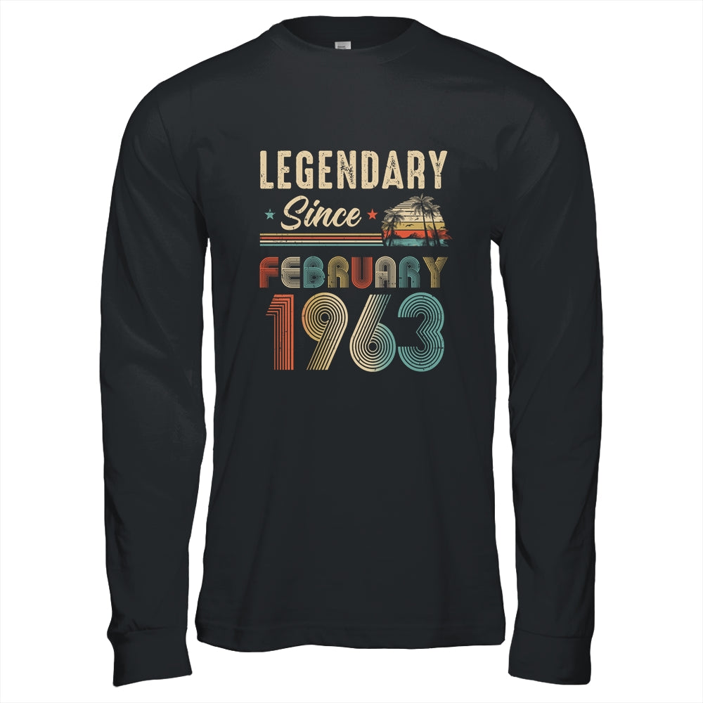 60 Years Old Legendary Since February 1963 60th Birthday Shirt & Hoodie | siriusteestore