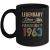 60 Years Old Legendary Since February 1963 60th Birthday Mug | siriusteestore