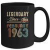 60 Years Old Legendary Since February 1963 60th Birthday Mug | siriusteestore