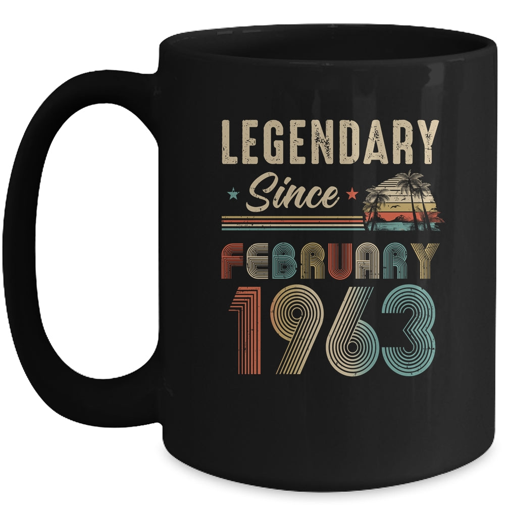 60 Years Old Legendary Since February 1963 60th Birthday Mug | siriusteestore