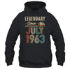60 Years Old Legendary Since July 1963 60th Birthday Shirt & Hoodie | siriusteestore
