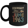 60 Years Old Legendary Since June 1963 60th Birthday Mug | siriusteestore
