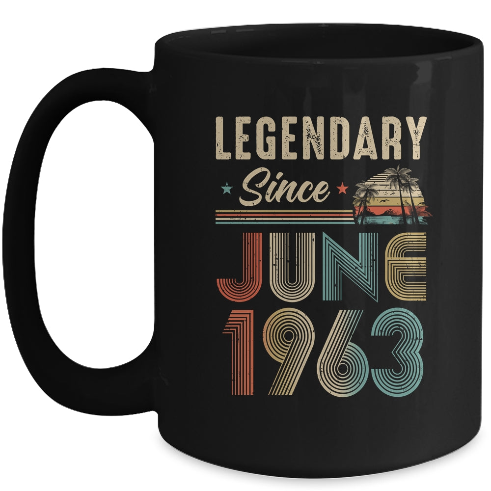 60 Years Old Legendary Since June 1963 60th Birthday Mug | siriusteestore