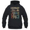 60 Years Old Legendary Since June 1963 60th Birthday Shirt & Hoodie | siriusteestore