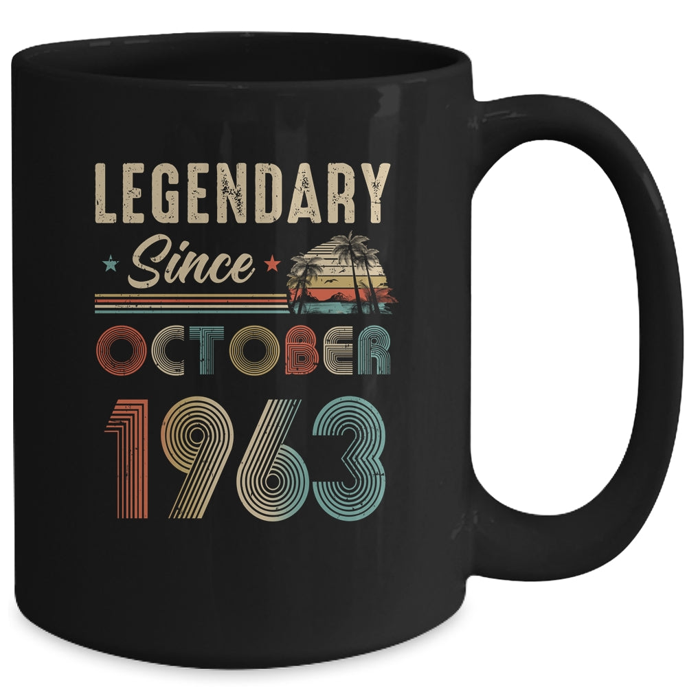 60 Years Old Legendary Since October 1963 60th Birthday Mug | siriusteestore