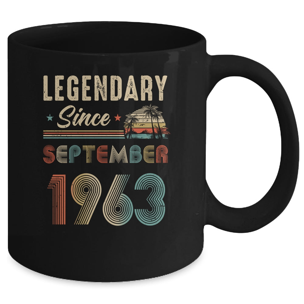 60 Years Old Legendary Since September 1963 60th Birthday Mug | siriusteestore