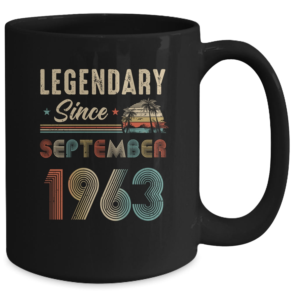 60 Years Old Legendary Since September 1963 60th Birthday Mug | siriusteestore