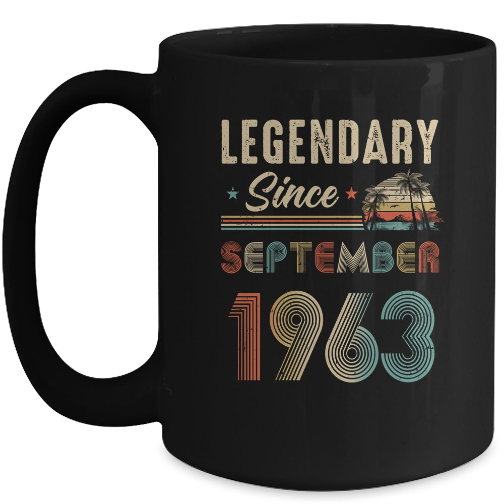 60 Years Old Legendary Since September 1963 60th Birthday Mug | siriusteestore