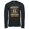 65 Years Awesome Vintage August 1960 65th Birthday Shirt & Hoodie | siriusteestore