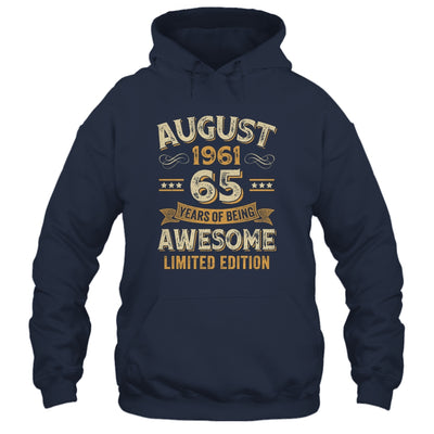 65 Years Awesome Vintage August 1961 65th Birthday Shirt & Hoodie | siriusteestore