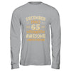 65 Years Awesome Vintage December 1960 65th Birthday Shirt & Hoodie | siriusteestore