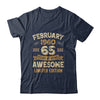 65 Years Awesome Vintage February 1960 65th Birthday Shirt & Hoodie | siriusteestore