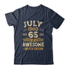 65 Years Awesome Vintage July 1960 65th Birthday Shirt & Hoodie | siriusteestore