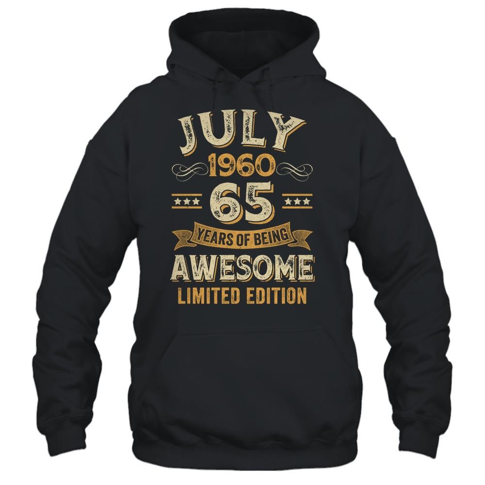 65 Years Awesome Vintage July 1960 65th Birthday Shirt & Hoodie | siriusteestore
