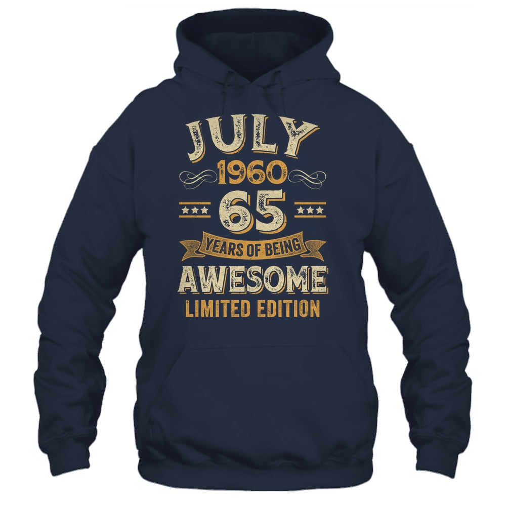 65 Years Awesome Vintage July 1960 65th Birthday Shirt & Hoodie | siriusteestore