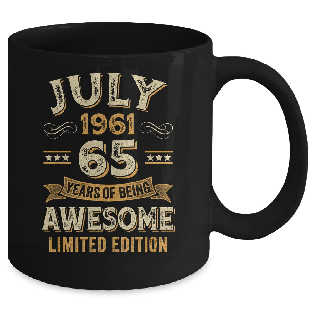 65 Years Awesome Vintage July 1961 65th Birthday Mug | siriusteestore