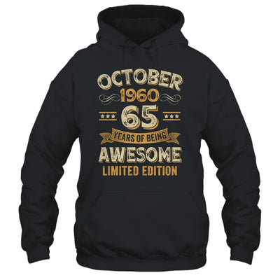 65 Years Awesome Vintage October 1960 65th Birthday Shirt & Hoodie | siriusteestore