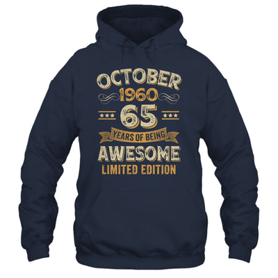 65 Years Awesome Vintage October 1960 65th Birthday Shirt & Hoodie | siriusteestore