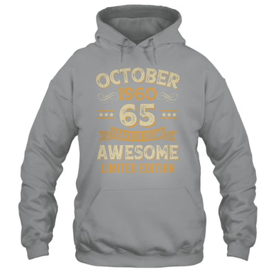 65 Years Awesome Vintage October 1960 65th Birthday Shirt & Hoodie | siriusteestore