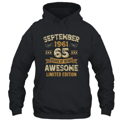 65 Years Awesome Vintage September 1961 65th Birthday Shirt & Hoodie | siriusteestore