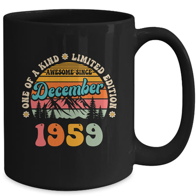 65 Years Old Awesome Since December 1959 65th Birthday Groovy Mug | siriusteestore