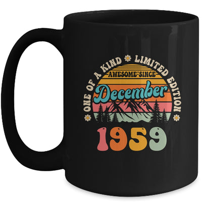 65 Years Old Awesome Since December 1959 65th Birthday Groovy Mug | siriusteestore