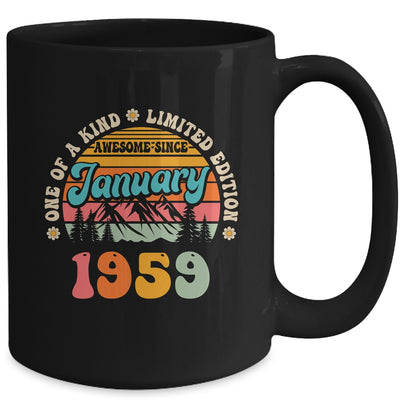 65 Years Old Awesome Since January 1959 65th Birthday Groovy Mug | siriusteestore
