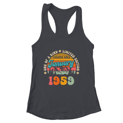 65 Years Old Awesome Since January 1959 65th Birthday Groovy Shirt & Tank Top | siriusteestore