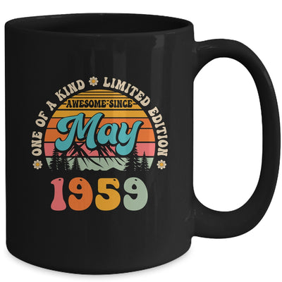 65 Years Old Awesome Since May 1959 65th Birthday Groovy Mug | siriusteestore