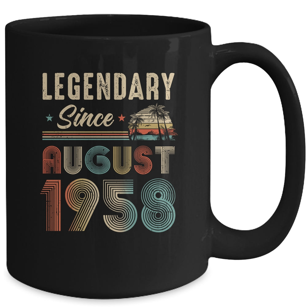 65 Years Old Legendary Since August 1958 65th Birthday Mug | siriusteestore