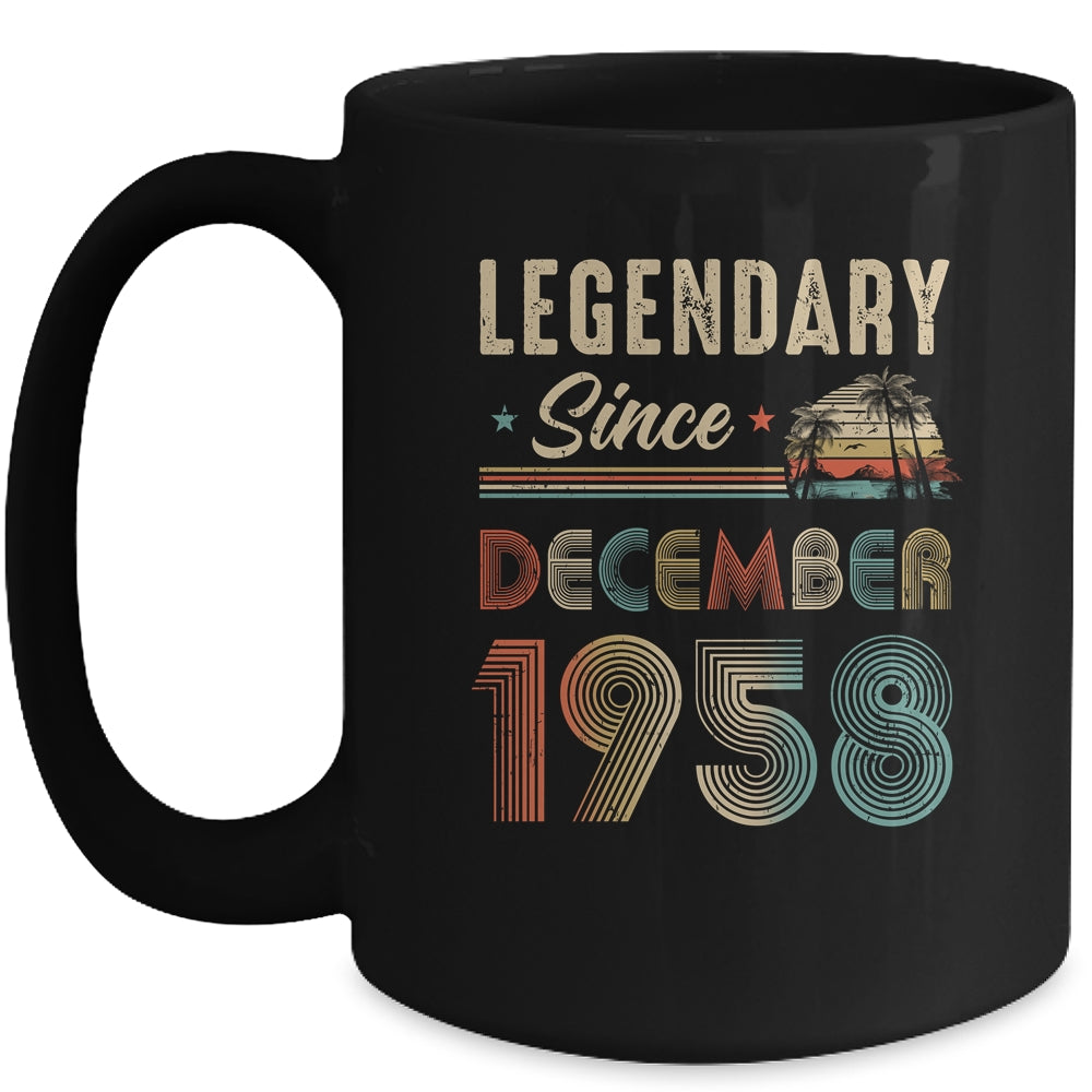 65 Years Old Legendary Since December 1958 65th Birthday Mug | siriusteestore