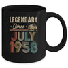 65 Years Old Legendary Since July 1958 65th Birthday Mug | siriusteestore