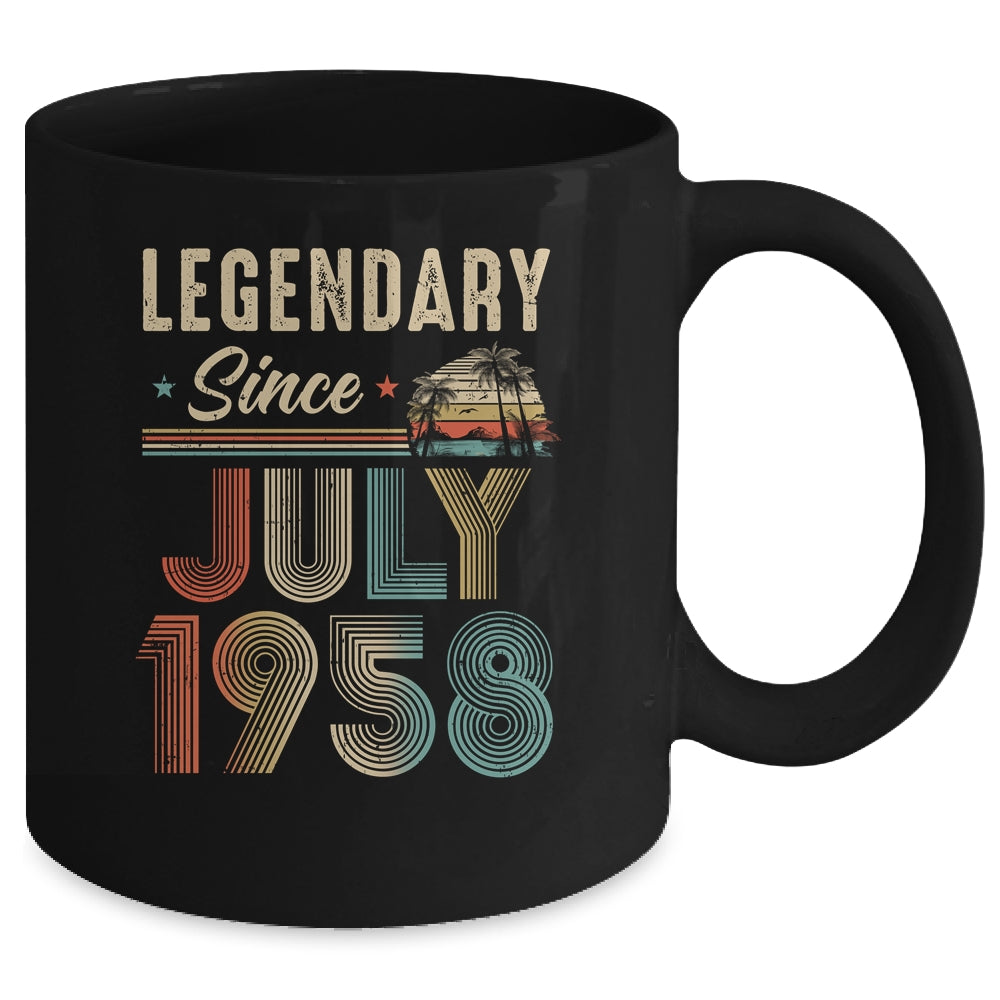 65 Years Old Legendary Since July 1958 65th Birthday Mug | siriusteestore
