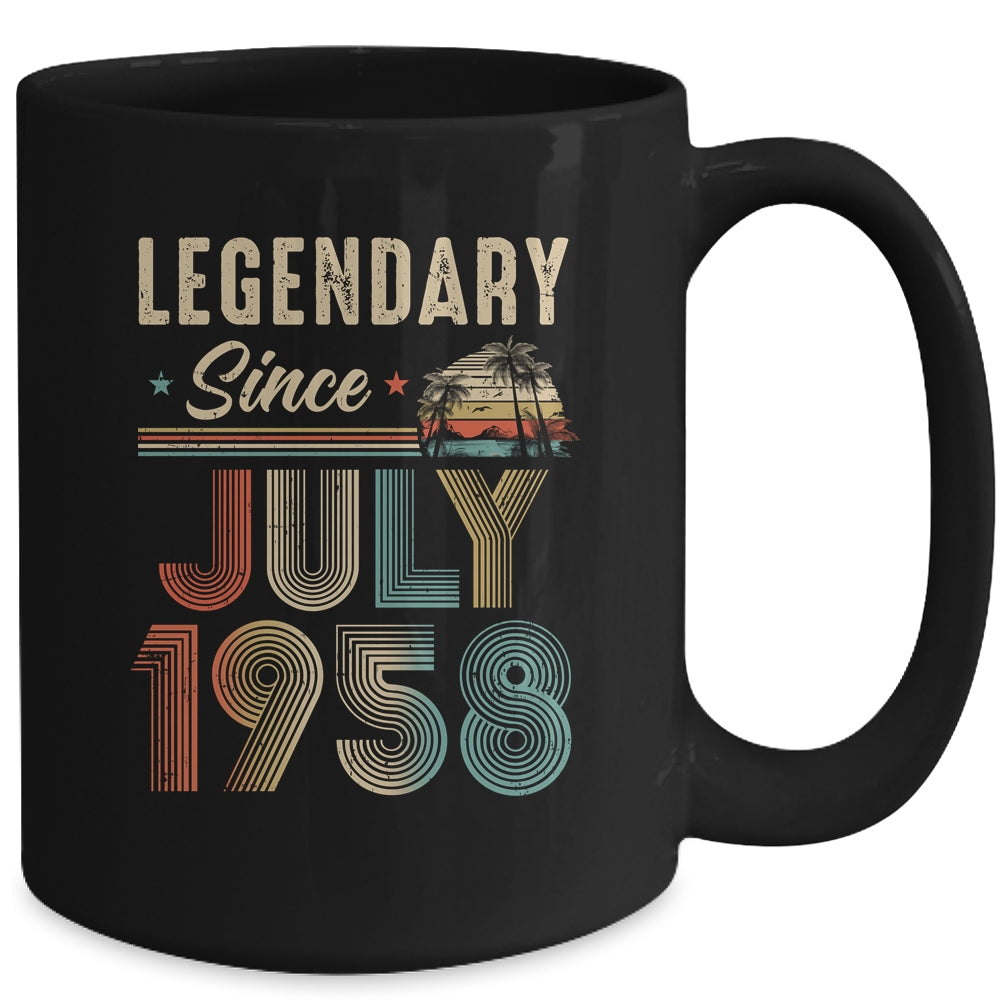65 Years Old Legendary Since July 1958 65th Birthday Mug | siriusteestore
